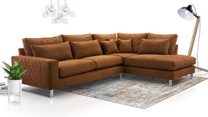 Brown Sectional Sofa FLORA