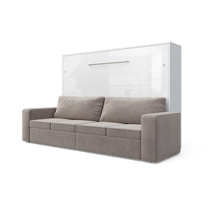Horizontal Murphy bed INVENTO with a Sofa, European FULL XL