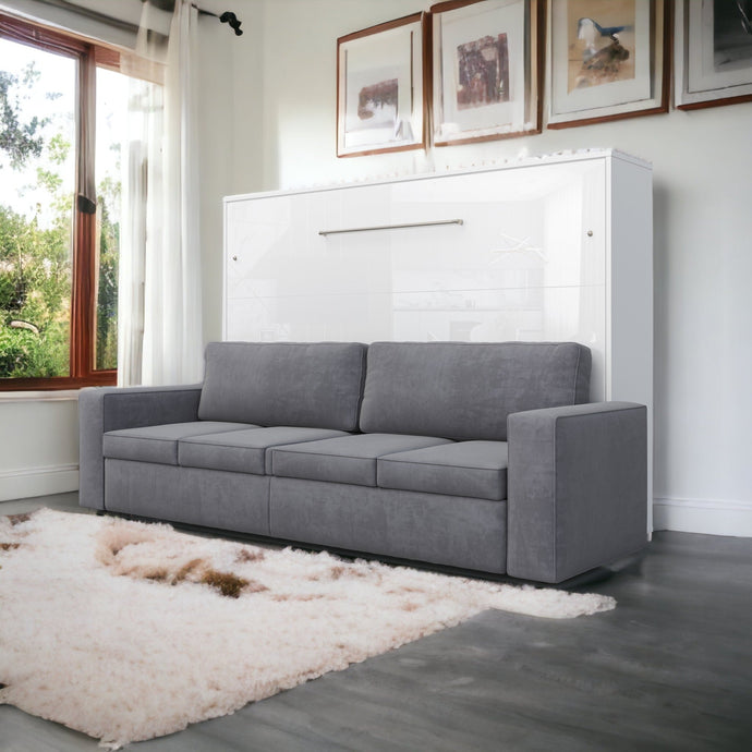 MAXIMA HOUSE Horizontal Murphy bed INVENTO with a Sofa, European Queen