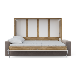 Horizontal Murphy bed INVENTO with a Sofa, European FULL XL