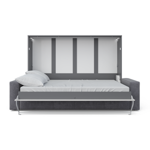 Horizontal Murphy bed INVENTO with a Sofa, European FULL XL