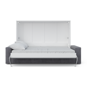 Horizontal Murphy bed INVENTO with a Sofa, European Queen