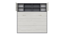 Load image into Gallery viewer, Invento Horizontal Murphy Bed, European Full Size with a cabinet on top