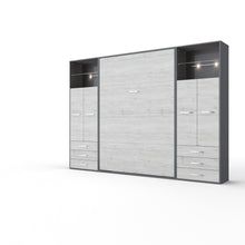 Load image into Gallery viewer, Vertical Wall Bed Invento, European Twin Size with 2 cabinets