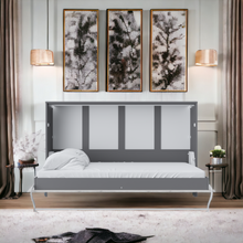 Load image into Gallery viewer, Horizontal FULL size Murphy Bed Invento with LED, mattress included