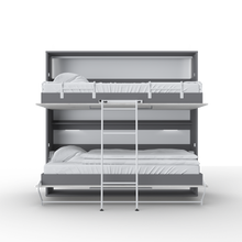 Load image into Gallery viewer, Murphy Bunk Bed OTIS European TWIN size with mattresses