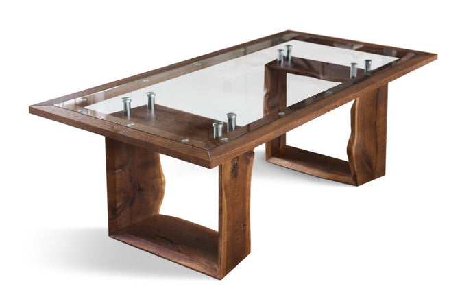 Solid Wood/ Tampered Glass Dining Table GOR XO