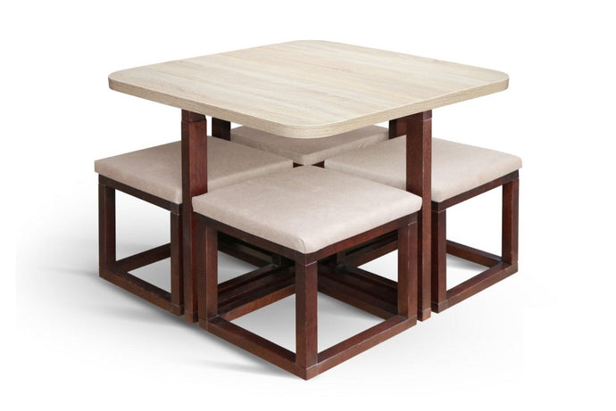 MIRAGE-Q 5 pcs. Wooden Dining Set