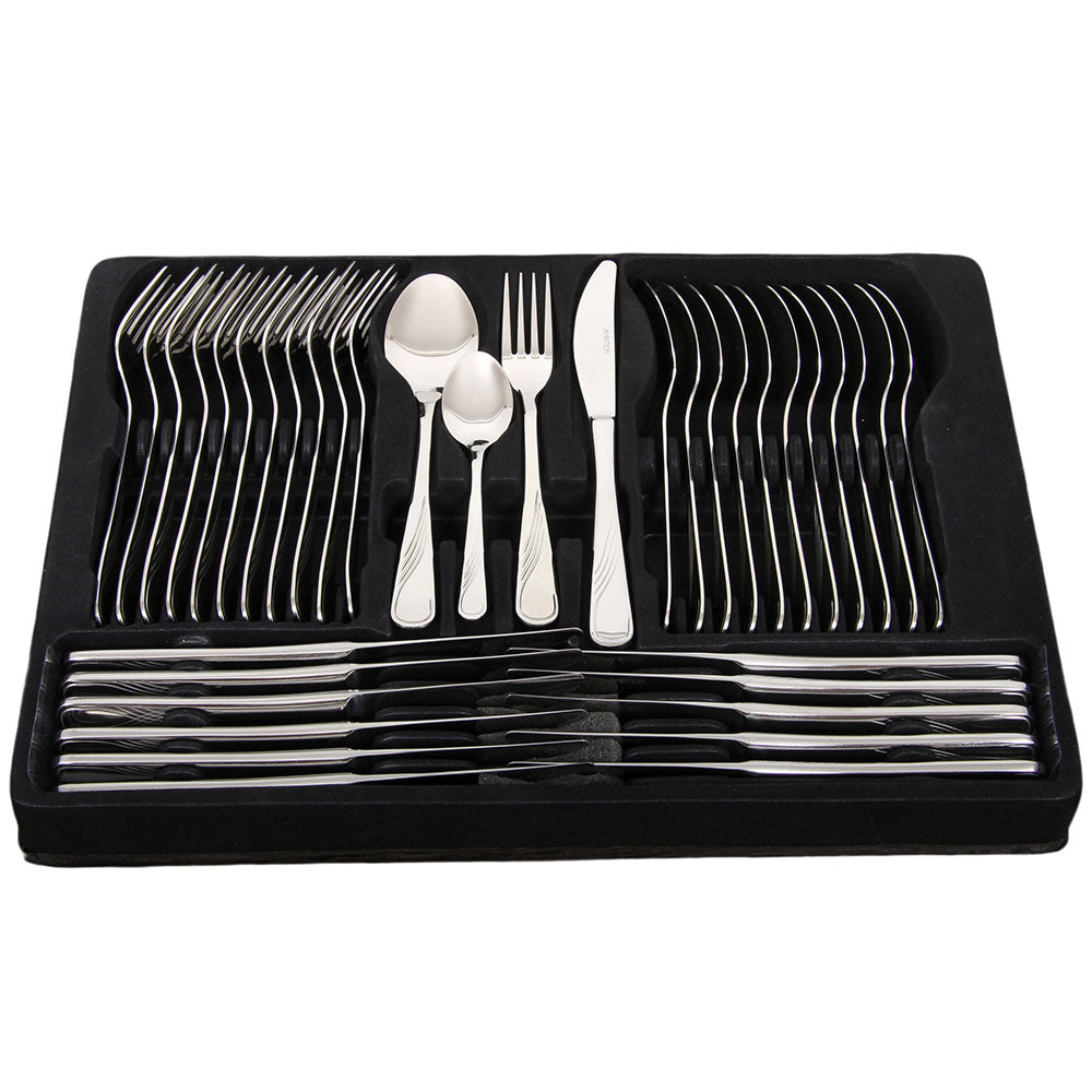 NAPLES Stainless Steel Flatware set in a case, 72 pcs