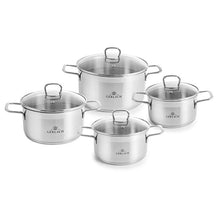 Load image into Gallery viewer, VIVA Stainless Steel Pot Set With Lids 8 pcs