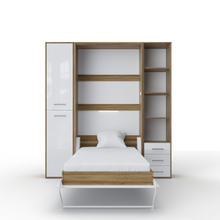 Load image into Gallery viewer, Vertical Murphy Bed Invento, European Queen Size with mattress and 2 storage cabinets