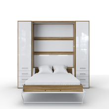 Load image into Gallery viewer, Vertical Murphy Bed Invento, European Queen Size with 2 cabinets