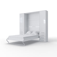 Load image into Gallery viewer, Vertical Murphy Bed Invento, European Queen Size with 2 cabinets