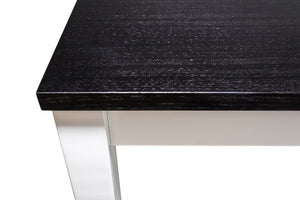 FINEZJA Black and White square Wood Coffee Table