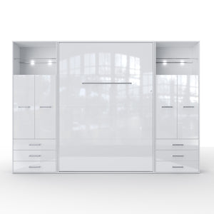 Vertical Murphy Bed Invento. European Queen + 2 cabinets