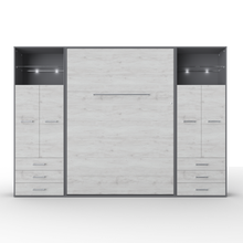 Load image into Gallery viewer, Vertical Murphy Bed Invento , European Full XL with 2 cabinets