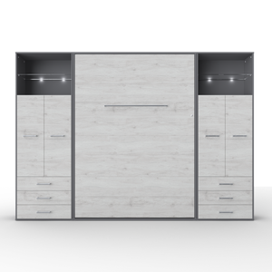 Vertical Murphy Bed Invento. European Queen + 2 cabinets