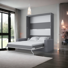 Load image into Gallery viewer, European Queen size Vertical Murphy Bed Invento with a Sofa