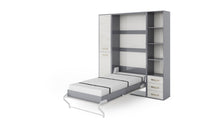 Load image into Gallery viewer, Invento Vertical Murphy bed Bed, European Twin Size with 2 cabinets