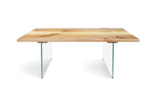 Load image into Gallery viewer, Solid Wood Dining Table BANUR-GL with polymer resin