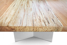 Load image into Gallery viewer, Solid Oak wood Dining Table with metal legs.