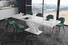 Load image into Gallery viewer, Modern glossy Dining Table BELLA with 2 self-starting leaves