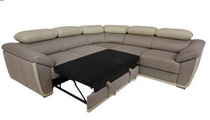 Right facing Sleeper Sectional Sofa CADIZ with storage