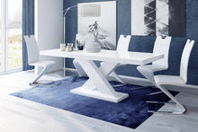 Load image into Gallery viewer, Dining Set XENA, White Dining table with 6 white chairs