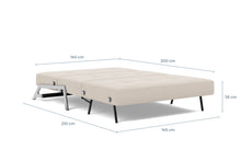 Load image into Gallery viewer, Innovation Living CUBED CHROME SOFA BED, FULL SIZE (55"x79")