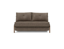 Load image into Gallery viewer, Innovation Living CUBED DARK WOOD SOFA BED, FULL SIZE (55"x79")