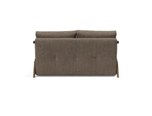 Load image into Gallery viewer, Innovation Living CUBED DARK WOOD SOFA BED, FULL SIZE (55"x79")