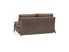 Load image into Gallery viewer, Innovation Living CUBED DARK WOOD SOFA BED, FULL SIZE (55"x79")