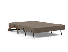 Load image into Gallery viewer, Innovation Living CUBED DARK WOOD SOFA BED, FULL SIZE (55"x79")