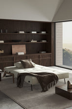 Load image into Gallery viewer, Innovation Living CUBED DARK WOOD SOFA BED, FULL SIZE (55"x79")