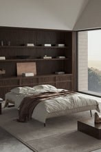 Load image into Gallery viewer, Innovation Living CUBED DARK WOOD SOFA BED, FULL SIZE (55"x79")