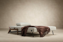 Load image into Gallery viewer, Innovation Living CUBED DARK WOOD SOFA BED, FULL SIZE (55"x79")