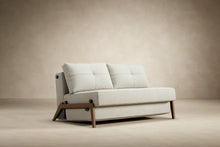 Load image into Gallery viewer, Innovation Living CUBED DARK WOOD SOFA BED, FULL SIZE (55"x79")