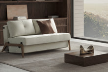 Load image into Gallery viewer, Innovation Living CUBED DARK WOOD SOFA BED, FULL SIZE (55"x79")
