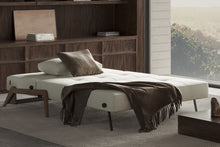 Load image into Gallery viewer, Innovation Living CUBED DARK WOOD SOFA BED, FULL SIZE (55"x79")