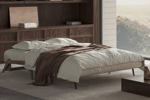 Load image into Gallery viewer, Innovation Living CUBED DARK WOOD SOFA BED, FULL SIZE (55"x79")