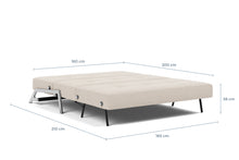 Load image into Gallery viewer, Innovation Living CUBED CHROME SOFA BED, QUEEN SIZE (63"x79")