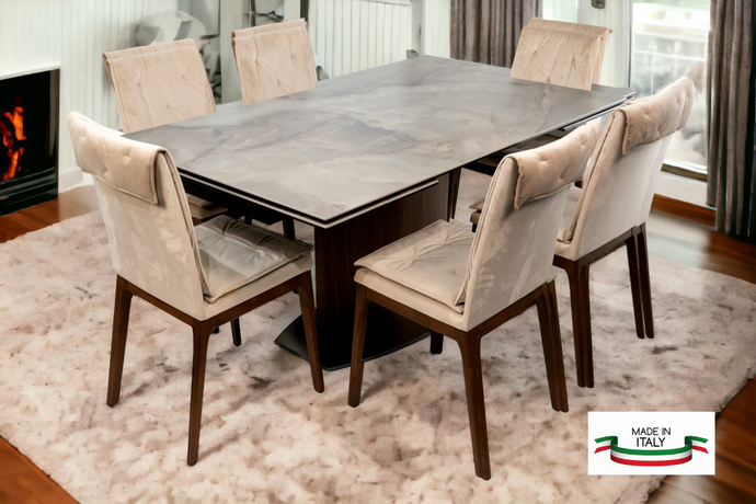 Extendable Dining Table ARNARDO with 6 Chairs