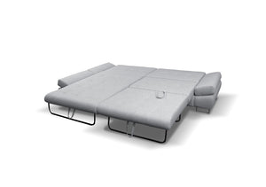 Sectional Sleeper Sofa GREY with storage