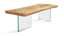 Load image into Gallery viewer, Solid Wood Dining Table with Glass legs LIRAM-GL