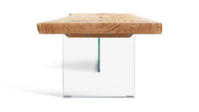 Load image into Gallery viewer, Solid Wood Dining Table with Glass legs LIRAM-GL