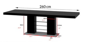 Dining Table LINOSA 2 with 2 extension online sale