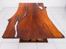 Load image into Gallery viewer, Dining Solid Pear Tree Wood Table MARS Filled with Polymer Resin