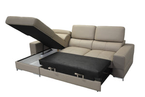 BAZALT Leather Sectional Sleeper Sofa