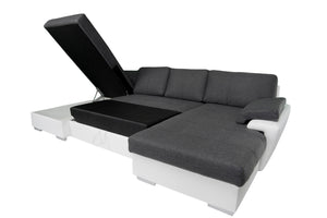 Sectional TOKIO Maxi with FULL XL Sleeper and bedding storage