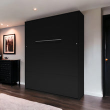 Load image into Gallery viewer, Black Vertical European QUEEN size Murphy bed INVENTO with mattress